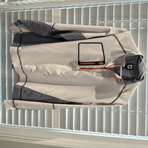 Grey and white mens pullover
